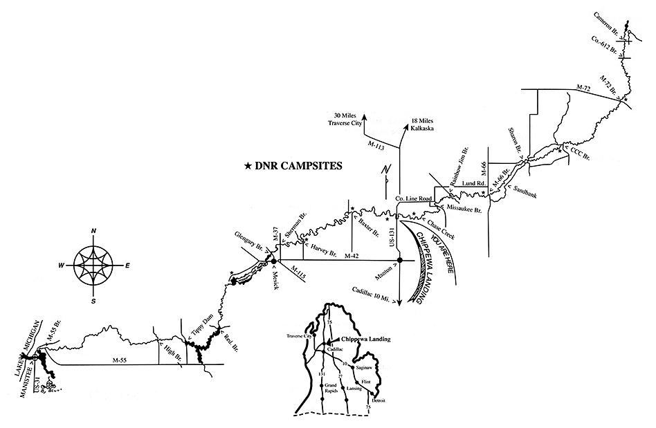 Manistee River Map